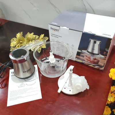 Máy xay thịt đa năng Elegant FC-J08 công suất 350W, cối thủy tinh 1.8L - Hàng chính hãng
