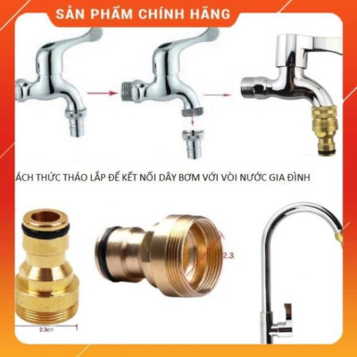 ️ Bộ dây vòi xịt nước rửa xe, tưới cây , tăng áp 3 lần, loại 15m 206236 đầu đồng,cút,nối vàng+ đai