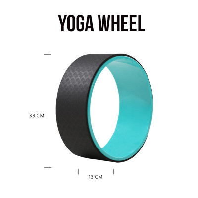 BG Vòng Tập Yoga 33cm Yoga Wheel BLUE BLACK, Vòng Yoga Pilates Nhựa ABS Tập Lưng Cao Cấp Chính Hãng (hàng nhập khẩu)
