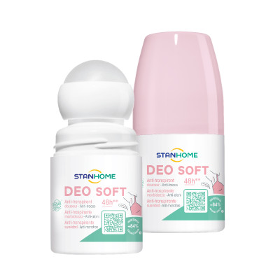 Combo 2 Lăn khử mùi, chống mùi không cồn cho da nhạy cảm Stanhome Deo Soft 50ml/lọ