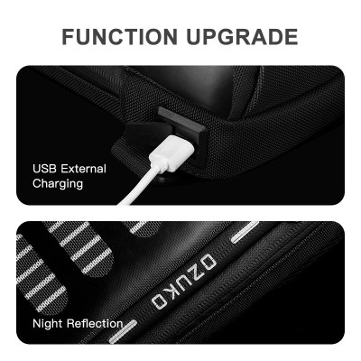 Túi đeo chéo ngực Ozuko chống trộm không thấm nước đa năng thời trang dành cho nam