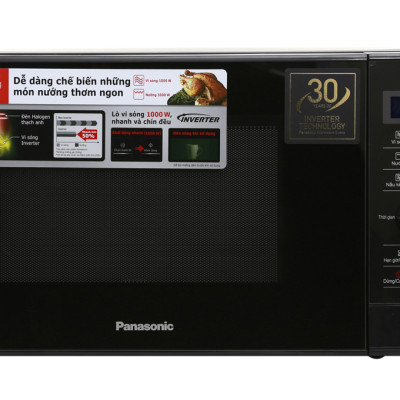 Lò Vi Sóng Inverter Tích Hợp Nướng Panasonic NN-GD37HBYUE - Dung tích 23L, Công suất 1000W, 15 thực đơn tự động, Bảng điền khiển điện tử, Công nghệ Inverter tiết kiệm điện năng - Hàng chính hãng - Bảo Hành Chính Hãng 12 tháng