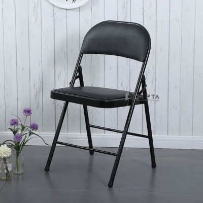 Ghế cafe-fastfood xếp gọn CC1583-P Nội thất Capta Ghế khung sắt xếp gọn có nệm trắng đen nâu hcm