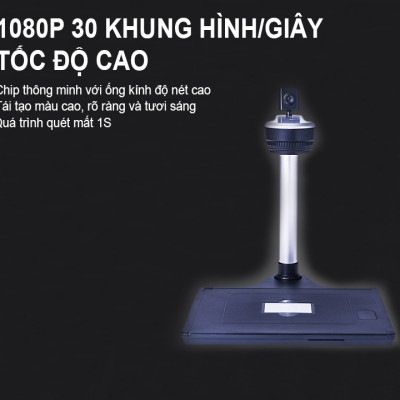Máy Chiếu Vật Thể Scan Màu Di Động Thông Minh Lấy Nét Tự Động Scan Tài Liệu A3/A4/A5/A6/A7 K1080 - Hàng Nhập Khẩu