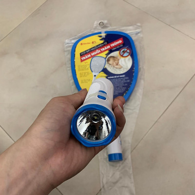 Vợt Muỗi Thông Minh Rạng Đông RD.02 2 Trong 1 Tích Hợp Đèn Pin và Vợt Bắt Muỗi - Hàng Chính Hãng