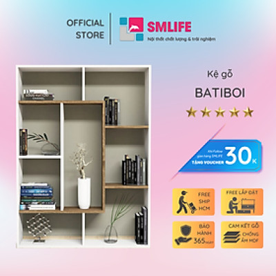 Kệ sách dùng từ gỗ cao cấp SMLIFE Batiboi