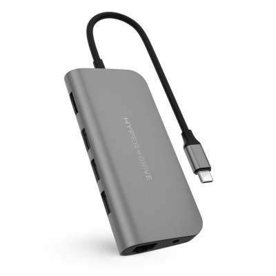CỔNG CHUYỂN HYPERDRIVE POWER 9-IN-1 USB-C HUB FOR IPAD PRO 2018, MACBOOK, SURFACE, ULTRABOOK, CHROMEBOOK PC & USB-C DEVICES – HD30F - HÀNG CHÍNH HÃNG