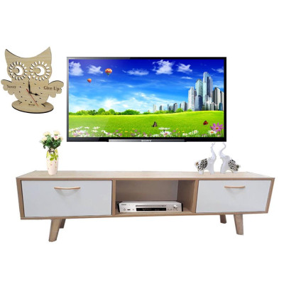 kệ tivi thiết kế theo phong cách sang trọng, tặng đồng hồ để bàn được khắc laser siêu độc đáo thích hợp trang trí