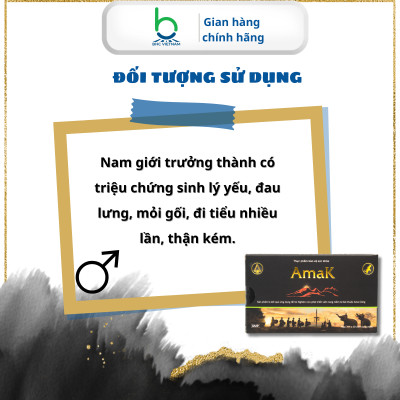 Viên Uống AmaK , Thực phẩm chức năng, Tăng Cường Sinh Lý Nam Giới, Hiệu Quả Vượt Trội - 30 viên