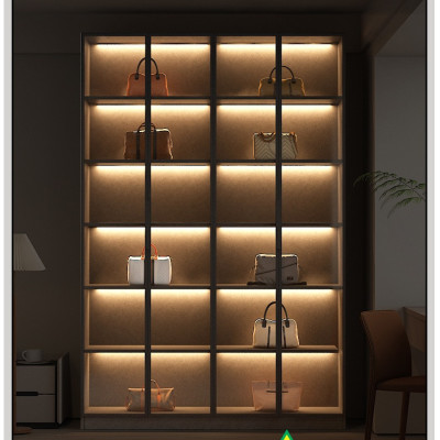 Tủ đựng túi xách cánh kính, tủ trưng bày sản phẩm cánh kính, tủ đa năng 4TTB02 - Nội thất lắp ráp Viễn Đông Adv