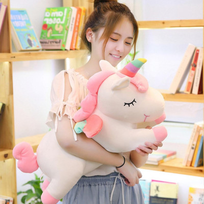 Gấu Bông Kỳ Lân Nằm Dễ Thương, Ngựa Một Sừng Unicorn Nằm Siêu Mềm Mịn (30cm--->60cm) Gối Ôm Kỳ Lân Đáng Yêu Hàng Cao Cấp