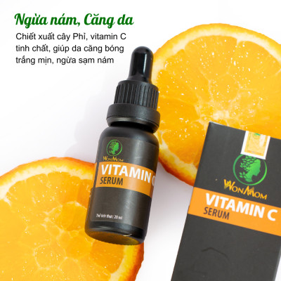 Bộ trắng da mặt và body toàn diện Wonmom ( Serum vitamin C + Kem nghệ tươi + Kem sữa nghệ toàn thân + Scrub café body )