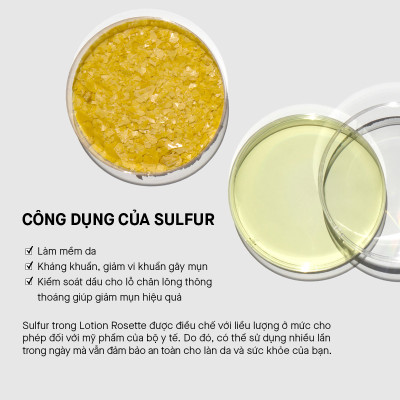 Nước Cân Bằng Rosette Dưỡng Ẩm Và Làm Dịu Da Sulfur Skin Lotion 500ml