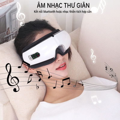 Máy Massage Mắt  [Cao Cấp] 3 Tính Năng Nhiệt – Rung – Khí Nén, Massage Vùng Thái Dương, Giảm Nhức Mỏi, Thâm Mắt