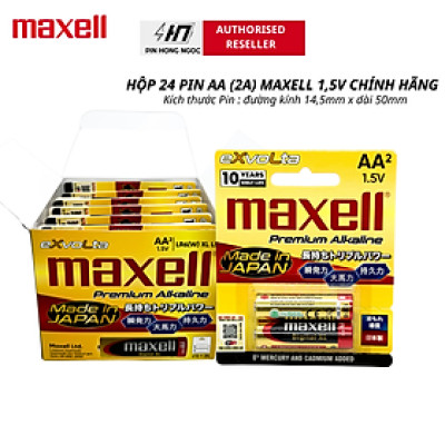 [ Made in JAPAN ] Hộp 24 Viên Pin AA , AAA Maxell Premium Alkaline Exvolta 1,5V Bền vô địch - hàng chính hãng