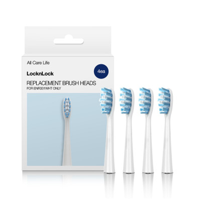 Bàn chải đánh răng điện LocknLock ENR331WHT, Hàng chính hãng, 4 chế độ làm sạch, dung lượng 1500mAh - JoyMall