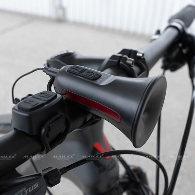 Còi Xe Đạp Âm Lượng Cao 120db HYD-074S có dây nhấn USB, Có Đèn cảnh báo, 5 Chế Độ Âm Thanh, Sạc điện USB Cho Xe Đạp MTB/ đường trường - Mai Lee