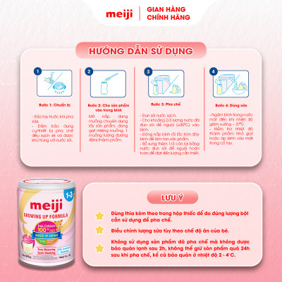 Sản Phẩm Dinh Dưỡng Công Thức Meiji Growing Up Formula - Nhập khẩu chính hãng (800g)