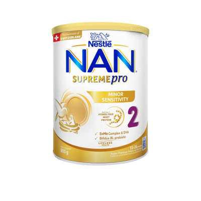 Thùng 6 lon sữa bột Nestlé NAN SUPREMEPRO 2 800g nhập khẩu Đức với 5HMO & đạm Gentle Optipro
