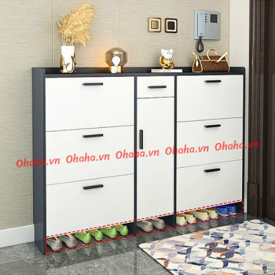 [Kèm Ảnh Thực Tế - Miễn phí vận chuyển & Lắp đặt]Tủ giày thông minh siêu mỏng cao cấp Ohaha - TGCC023