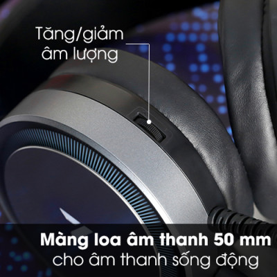 Tai nghe Rapoo VH500 7.1 Đen - Hàng Chính Hãng