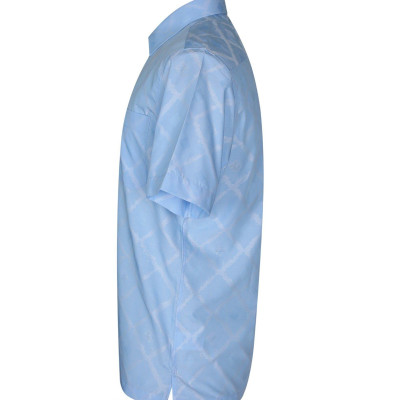 Áo sơ mi nam KHATOCO ngắn tay kẻ caro A1MN468T2-CNCR228-2411-N