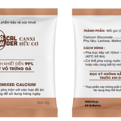 Canxi hữu cơ tinh khiết từ vỏ trứng gà