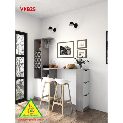 Quầy bar mini kết hợp tủ rượu VKB25 ( không kèm ghế) - Nội thất lắp ráp Viendong Adv