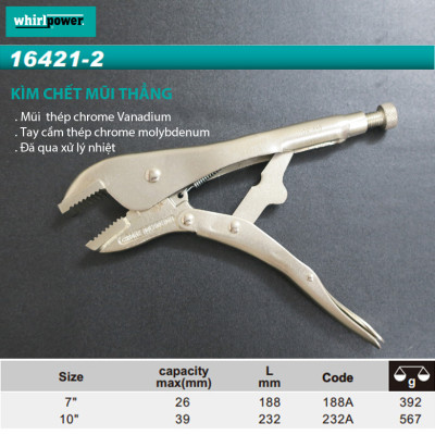 KÌM CHẾT MŨI THẲNG 10" WHIRLPOWER 16421-2-232A