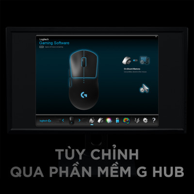 Chuột game không dây Logitech G Pro Wireless - Thiết kế cấp độ Esport, nhẹ, cảm biến Hero 25k, RGB Lightsync, Lightspeed - Hàng chính hãng