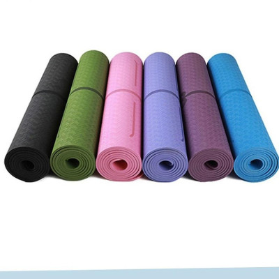 Thảm Tập Yoga Định Tuyến TPE 2 Lớp Cao Su Non + Bao Đựng Và Dây Buộc Thảm Tập Yoga - Rèn Luyện Sức Khoẻ