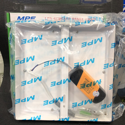 Đèn led panel ốp trần nổi vuông công suất 18W MPE (2 loại ánh sáng trắng và vàng)