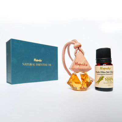 Tinh Dầu Sả Chanh Treo Xe Hương Tự Nhiên Thư Giãn Tinh Thần, Tập Trung Lái Xe Hapaku