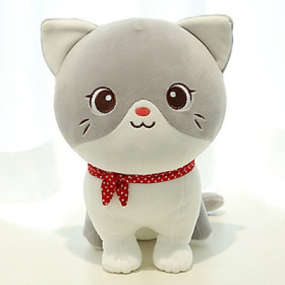 Gấu bông mèo đeo khăn dễ thương siêu mềm mịn (25cm) mẫu mới siêu hot, vải miniso 4 chiều êm ái mát mịn, hàng xịn cao cấp loại 1 an toàn cho trẻ nhỏ