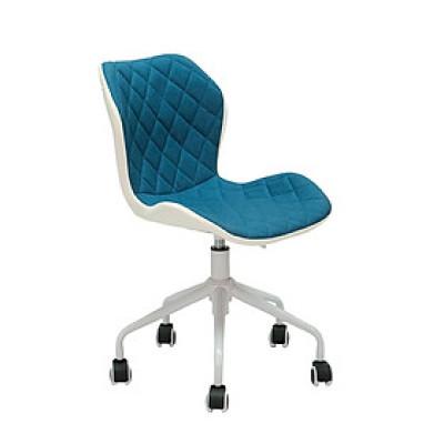 Ghế làm việc ở nhà nhỏ gọn bọc da simili chân bánh xe 