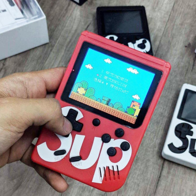 Máy chơi game cầm tay 4 nút SUP hơn 400 trò vui nhộn, tuỳ chọn thêm tay cầm, kết nối được với TV (Giao màu ngẫu nhiên) - Hàng nhập khẩu