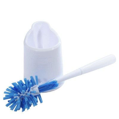 Bàn chải cọ toilet VIELDA Power Brush kèm khay đựng, đầu lông cọ bền, cứng, thiết kế 2 đầu cọ tiện dụng - TSU156132