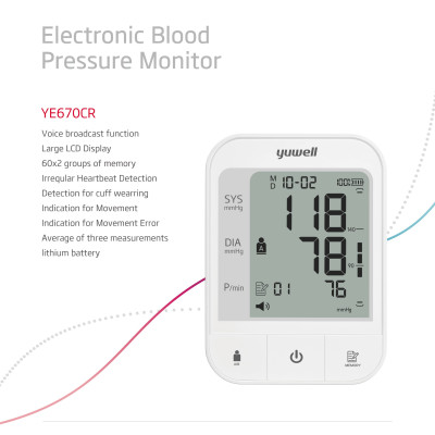 [ CÓ GIỌNG NÓI ] Máy Đo Huyết Áp Pin Sạc Yuwell YE670CR - Nhập khẩu chính hãng