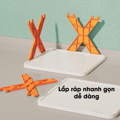 Kệ Để Giày Dép 5 Tầng Chữ X - Kệ Đựng Giày Dép Đa Năng Bằng Nhựa Lắp Ghép Giao Màu Ngẫu Nhiên
