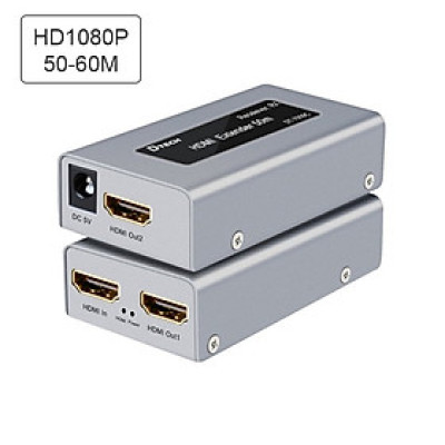 Bộ chuyển đổi và khuếch đại HDMI qua dây mạng LAN 50M Dtech DT-7009C. Hàng chính hãng !!! 