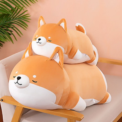 Gấu Bông Chó Shiba Nằm Ngủ Mập Ú Siêu Cưng Cute (35cm--->70cm) Gối Ôm Chó Shiba Ngủ Say Mẫu Mới Dễ Thương Đáng Yêu