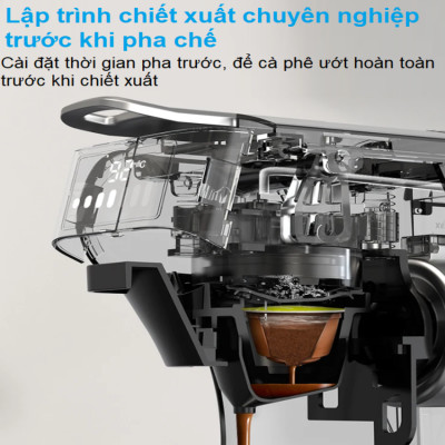 Máy pha cà phê 6 trong 1 Espresso, Viên Nén Nespresso, Nescafe Dolcegusto, Kcup, Túi ESE POD và Trà - Thương hiệu Mỹ cao cấp HiBREW H1B - Hàng Nhập Khẩu