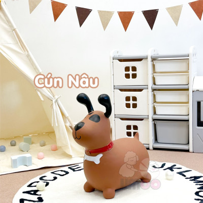 Thú nhún cho bé Umoo UM-10152 an toàn độ bền cao thiết kế bằng phẳng có độ ma sát chất liệu cao su cao cấp - Tặng kèm bơm tiện lợi