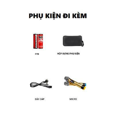 Loa karaoke xách tay Dalton PS-K8A  LUXURY- Hàng Chính Hãng loa bass 8 inch, công suất 250W, tặng kèm 2 micro không dây UHF, loa thiết kế tinh tế nhỏ gọn-BH 12 tháng
