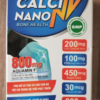 THỰC PHẨM BẢO VỆ SỨC KHỎE CALCI NANO NV - BỔ SUNG CANXI