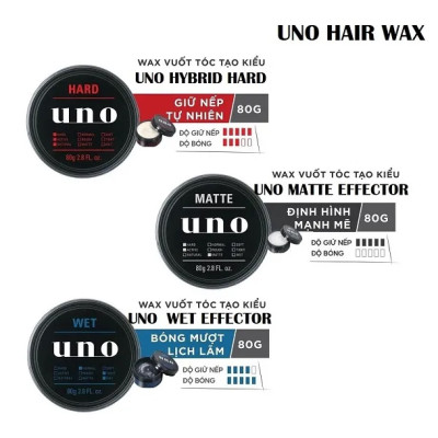 Sáp vuốt tóc UNO Matte Effector định hình, giữ nếp tóc Nhật Bản 80g