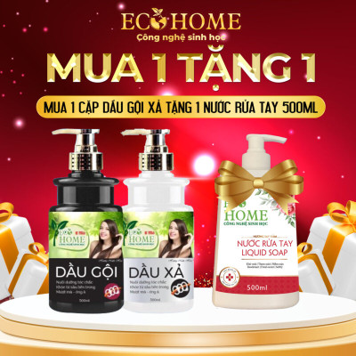 Dầu Xả ECOHOME Kim Ngân Hương Nước Hoa Công Nghệ Sinh Học, Nuôi Dưỡng Tóc Chắc Khỏe Bên Trong 500ml