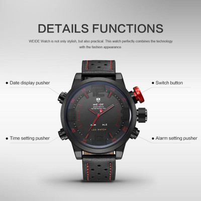 Đồng hồ WEIDE WH5210 màn hình kép,đèn nền LED chống nước
