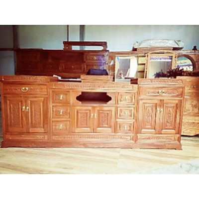 Kệ tivi gỗ xoan đào 2m2