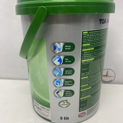 Sơn nước nội thất cao cấp Toa Nanoclean màu xám 8323_ 5L